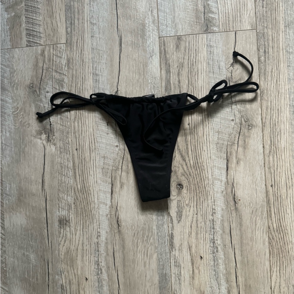 PrettyLittleThing Black Bathing Suit Bottoms